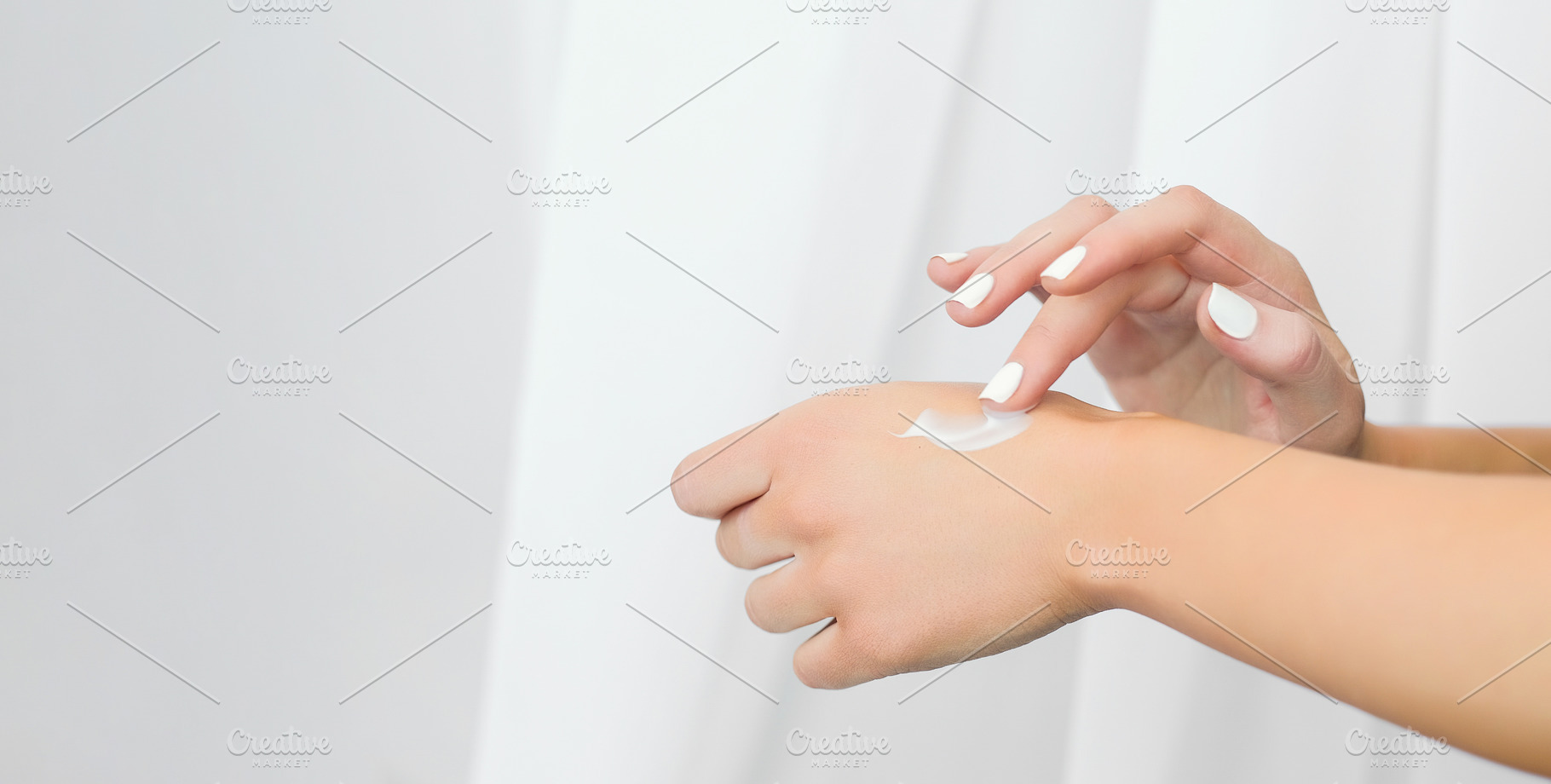 Cream application palm cosmetology hand skin woman, a Person Photo by Photo Drive Studio