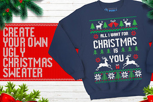 Ugly Christmas Sweater Photoshop Act