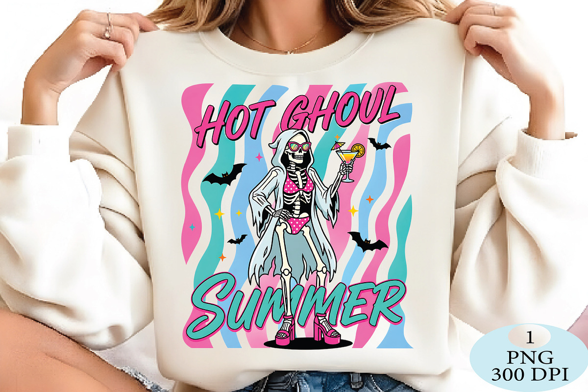Cute Halloween Hot Ghoul Summer PNG, a Seasonal Illustration by Daily.Designs (Photo 2 of 5)