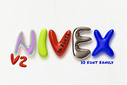 NIVEX V2. 3D OTF SVG Font Realistic., a Symbol Font by Luxfont (Thumbnail 1 of 13)