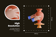 3D Hobby Icon Set, a Characters & Person 3D Model by Flat Icons (Thumbnail 5 of 8)