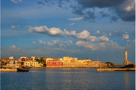 Picturesque old port of Chania, an Architecture Photo by f9photos