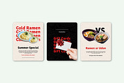 Canva Ramen Food Instagram Template, a Design Template by SecondBrain Store (Thumbnail 2 of 10)
