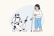 Connected Safe Seniors Illustration, an Object Graphic by Jump Studio (Thumbnail 9 of 12)