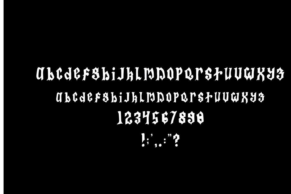 Bless the Witches: Gothic Typeface preview 3