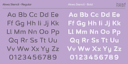 Akwa Stencil, a Sans Serif Font by HeadFirst (Thumbnail 14 of 36)