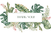 Tropical leaves and birds watercolor, an Illustration by Kate Lanbina (Thumbnail 19 of 19)