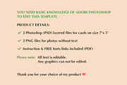 Boho Holiday PhotoCards PSD Template, a Card Template by PSD templates and Photos (Thumbnail 6 of 6)