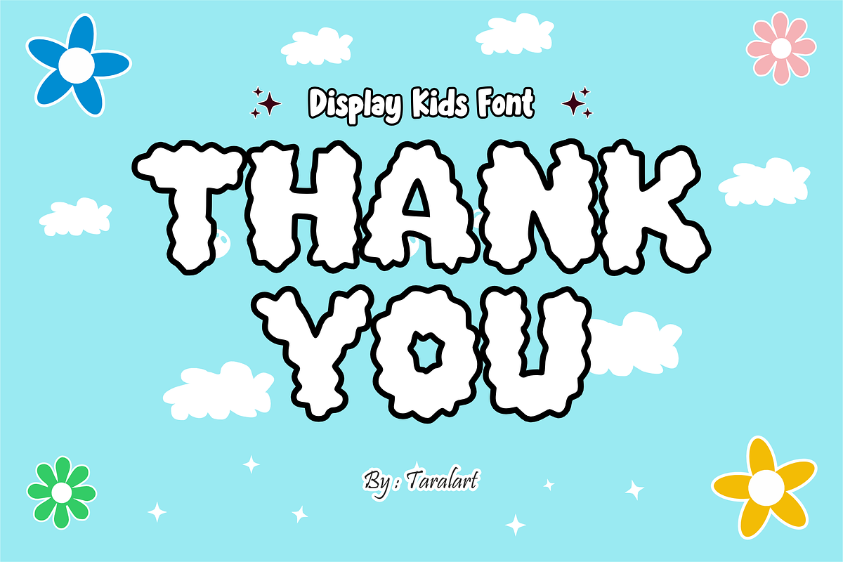 CLOUD BABY -Playful Fluffy Kids Font, a Handwritten Font by KiddoGlyphs Studio (Photo 3 of 3)