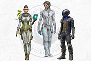 Galactic Vanguard Character Cliparts, a Person Illustration by ThatsDesignArt (Thumbnail 9 of 15)
