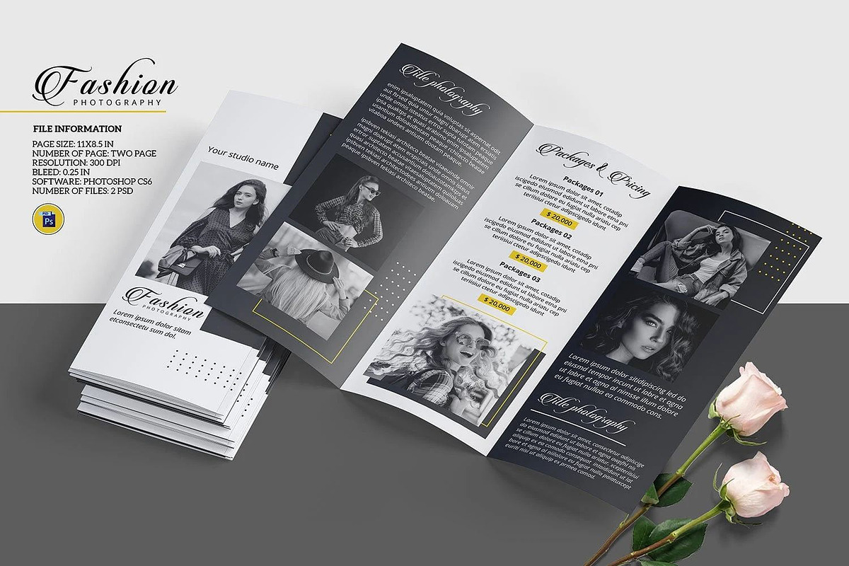 Photography Trifold Brochure, a Brochure Template by Template Shop (Photo 1 of 4)