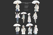 Rainy Day Clipart Autumn Fall Image, a Seasonal Illustration by GlamArtZhanna (Thumbnail 7 of 8)
