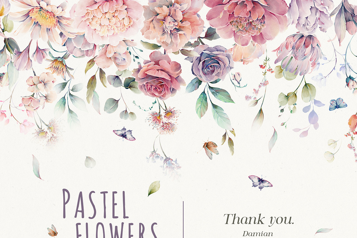 Watercolor Pastel Flowers, a Decorative Illustration by Damian Roh (Photo 17 of 17)