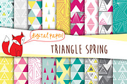 Triangle Digital Paper, a Background Graphic by Foxy Digital Paper (Thumbnail 1 of 2)