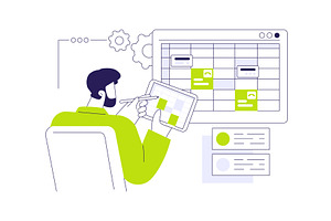 Schedule a meeting abstract concept, a Technology Illustration by Visual Generation
