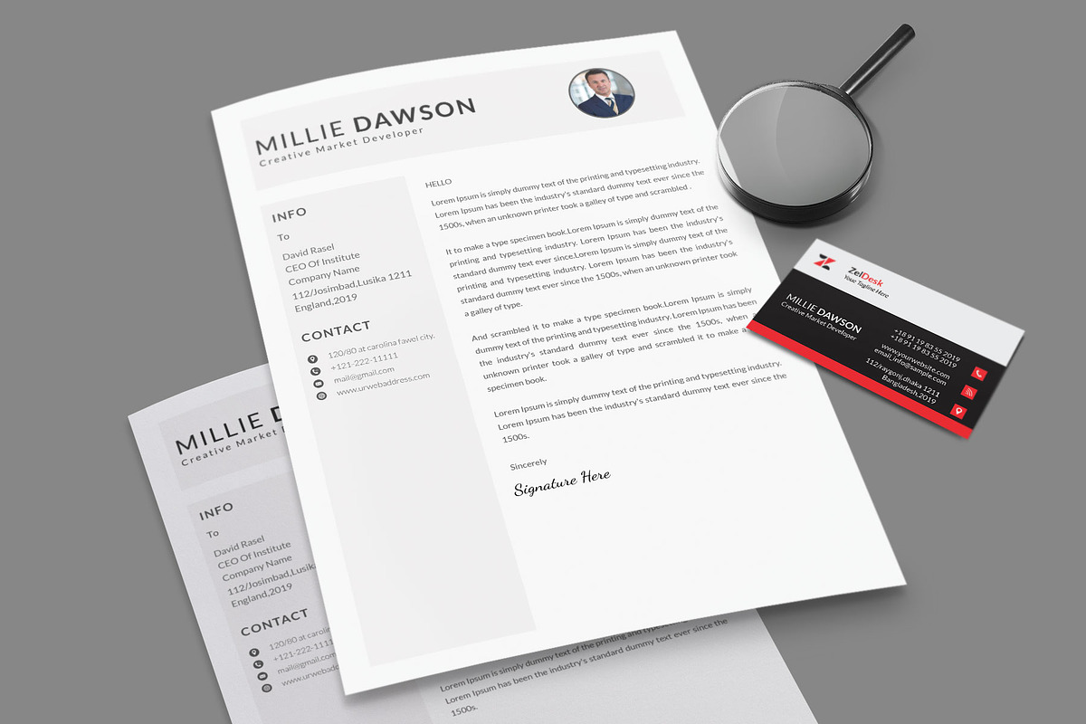 Resume Template and Cover Letter, a Resume Template by designvillage (Photo 5 of 13)