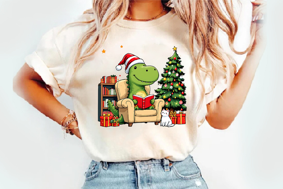 Cozy Christmas Bookshelf Png, an Illustration by Watercolor design (Photo 3 of 3)