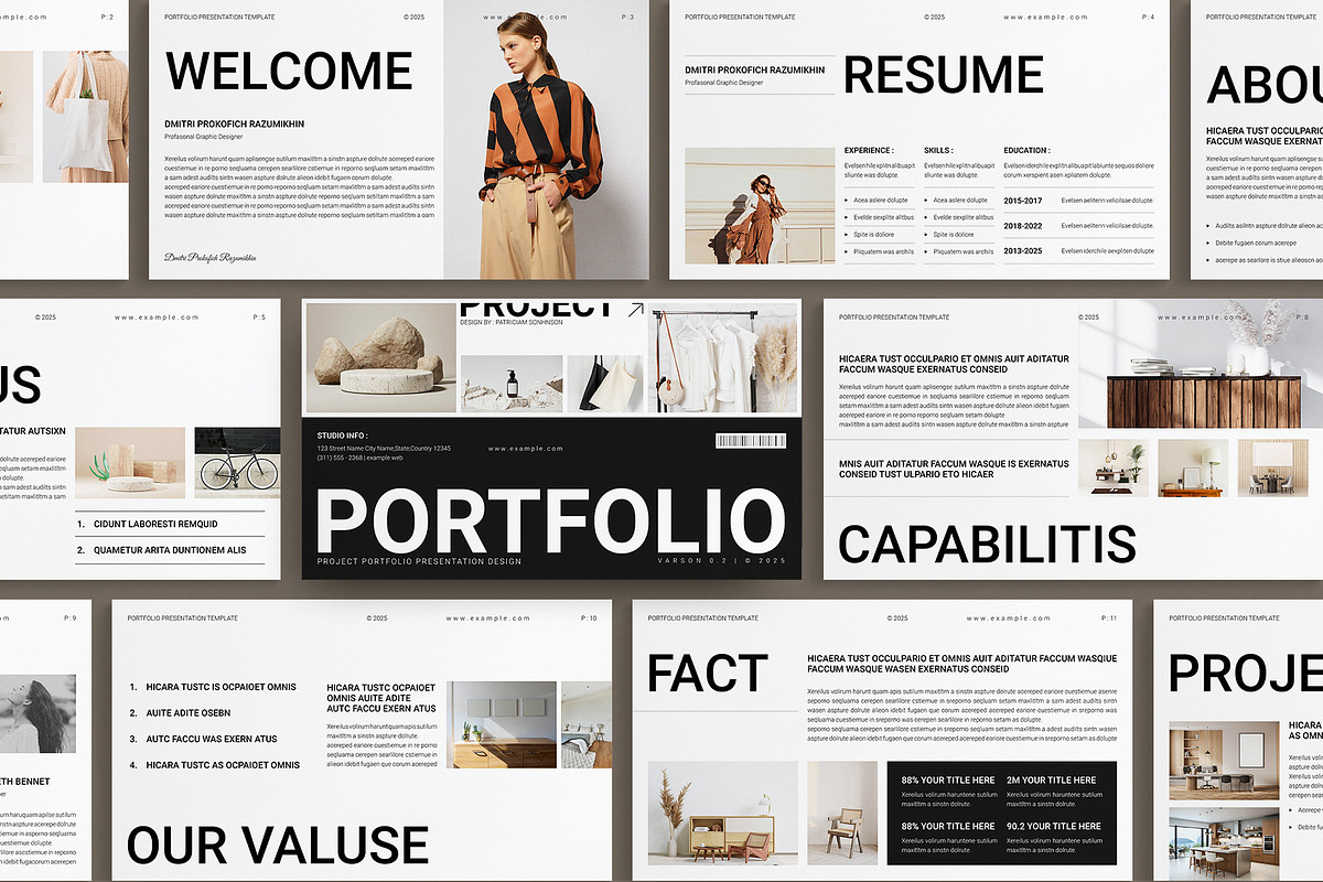 Portfolio Presentation Template, a Presentation Template by E-Type (Photo 1 of 6)