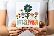 Boho Floral Mama T-shirt Design PNG, an Illustration by CraftArtStudio (Thumbnail 3 of 4)