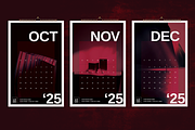 2025 Wall Calendar Dark Red Theme, a Stationery Template by Boris Cupac (Thumbnail 5 of 5)