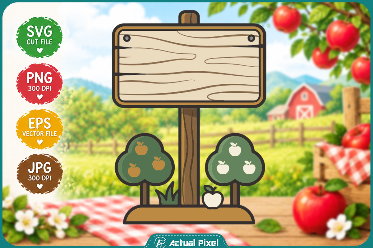 Apple Orchard Clipart Bundle, an Object Illustration by Actual Pixel (Photo 7 of 22)