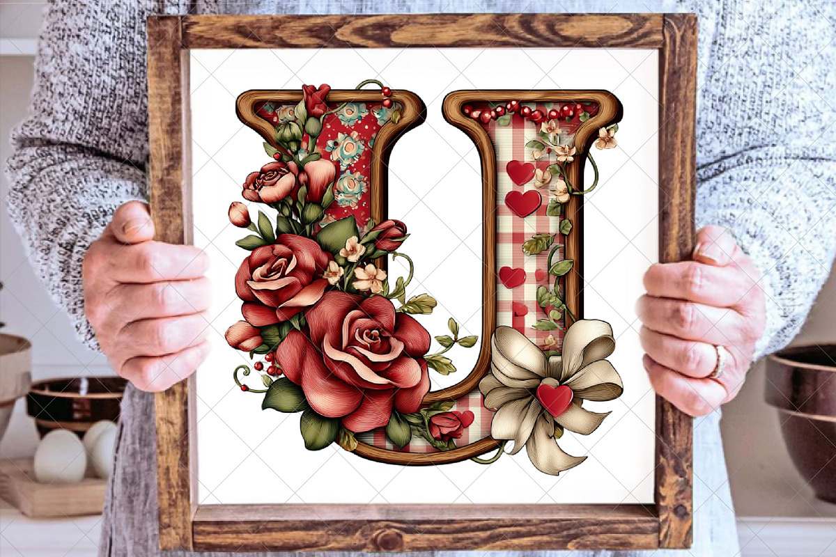 Valentine Patchwork Alphabet, an Illustration by SinaCreation (Photo 5 of 7)