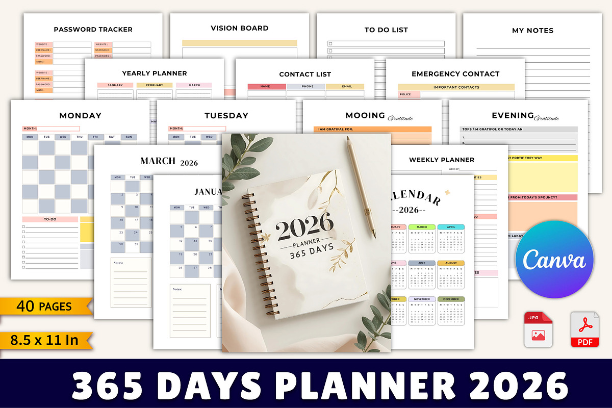 365 Days Planner 2026