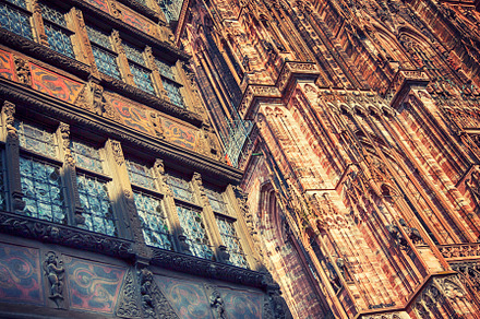 Background of  facads in Strasbourg, an Architecture Photo by ariadna de raadt