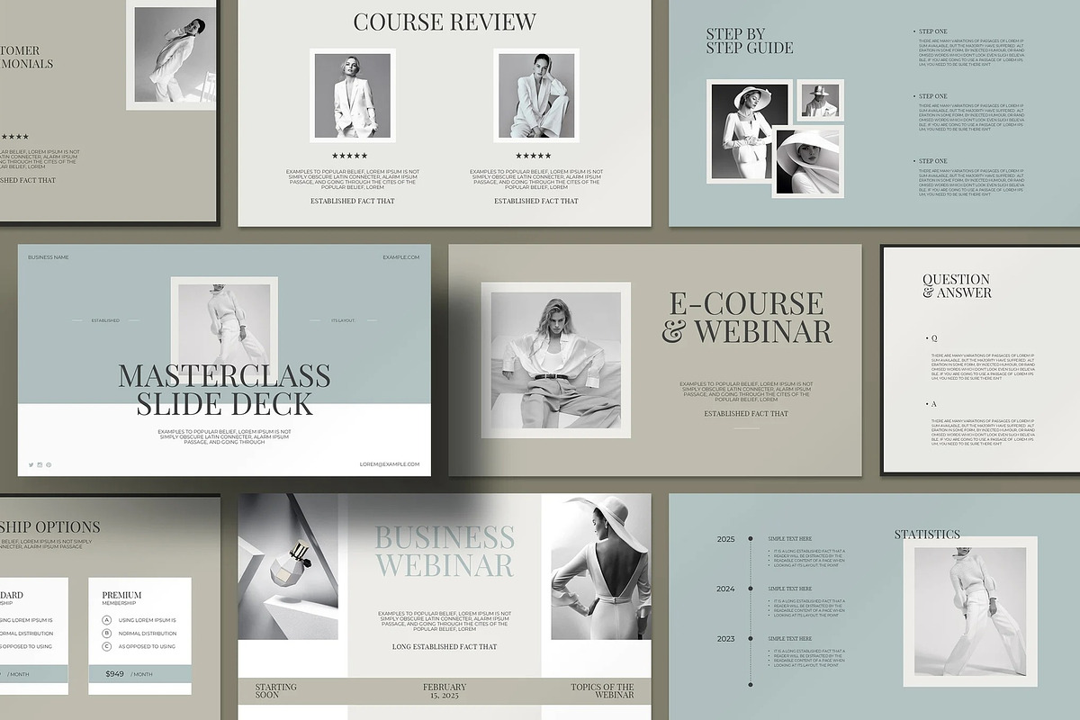 Masterclass Slide Deck Presentation, a Presentation Template by Fit-tee (Photo 1 of 8)