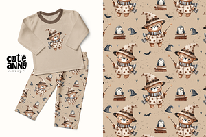 Pattern with wizard bear