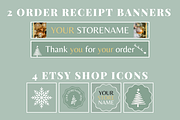 Green Etsy Christmas Templates, a Branding & Logo Template by SunshineStudioBoutique (Thumbnail 5 of 12)