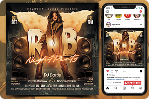 RnB Music Flyer, a Flyer Template by regalDRAW