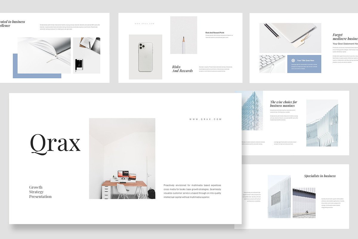 Qrax : Growth Strategy Google Slides, a Presentation Template by Punkl Camp (Photo 1 of 16)