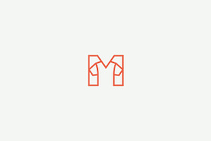T-shirt - letter M logo template