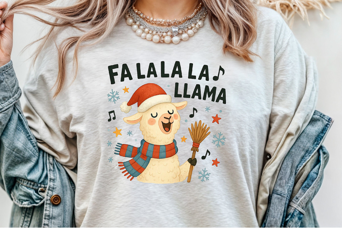 Fa La La La LLama Christmas PNG, an Illustration by Sublimation Artist (Photo 8 of 9)