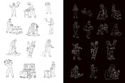labour day hand drawn vector 30 set, a Person Illustration by foxndeer (Thumbnail 4 of 4)