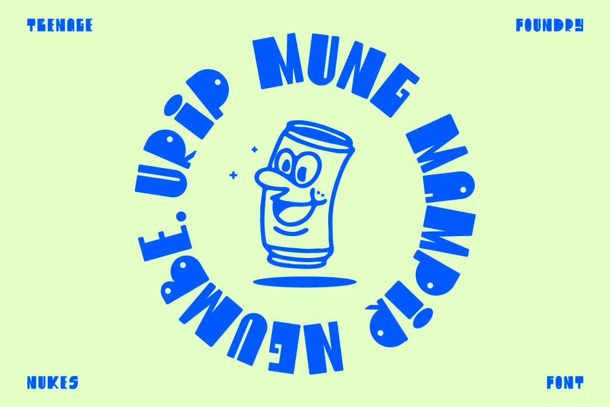 TF Nukes, a Sans Serif Font by TeenageFoundry (Photo 6 of 11)
