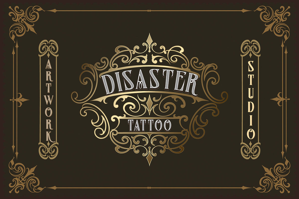 Tattoo Beast + Decorative, a Blackletter Font by dansdesign (Photo 2 of 7)