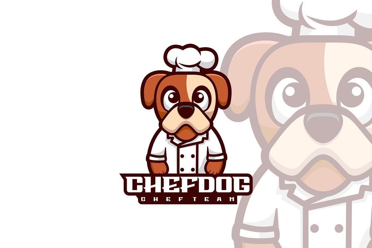 Chef Dog Mascot Cartoon Style., a Branding & Logo Template by ModalTampang