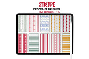 Stripes Procreate Pattern Brushes, a Brush Add-On by Brush Lab (Thumbnail 4 of 10)