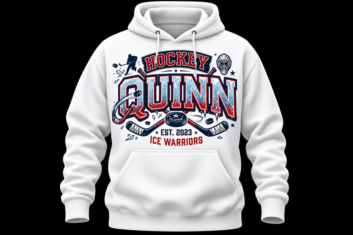 Vintage Hockey Quinn Ice Warriors, an Object Graphic by Artivon (Photo 1 of 3)
