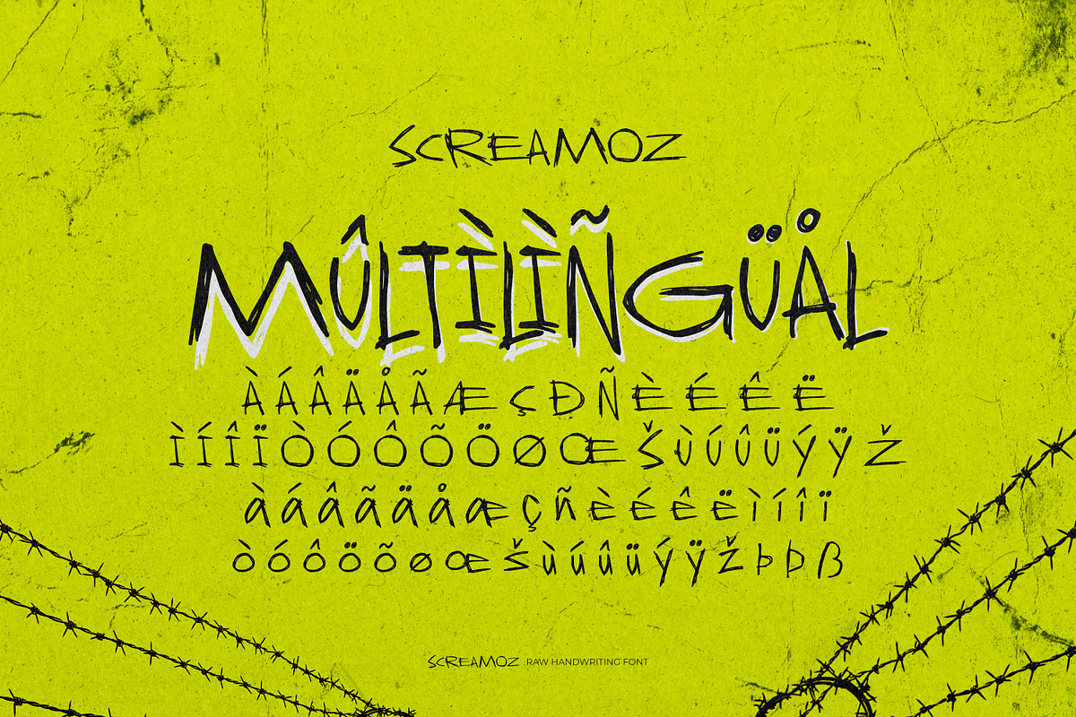 Screamoz - Raw Handwriting Font, a Handwritten Font by ikiiko (Photo 7 of 7)
