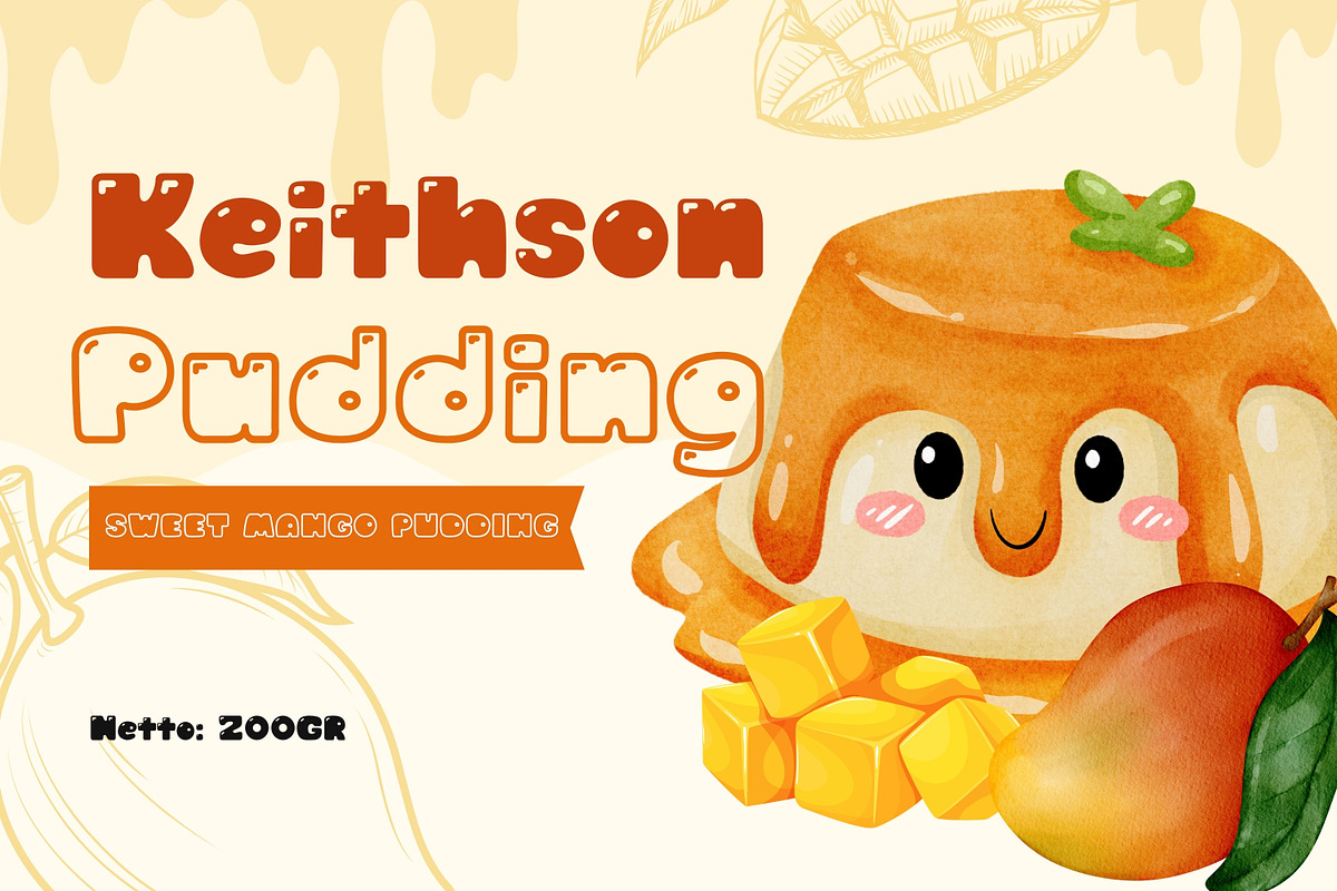 Retro Display Font - Pudding Soda, a Handwritten Font by ZoloDesignHub (Photo 5 of 8)