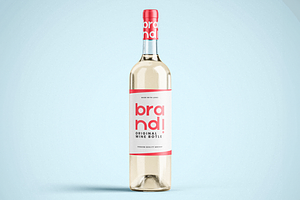 Transparent Glass Wine Bottle Mockup, a Product Mockup by Se٧enStudio