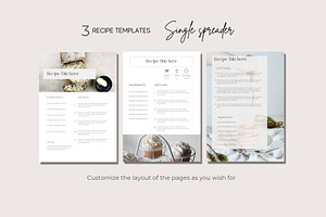 Canva Minimal Cookbook Template