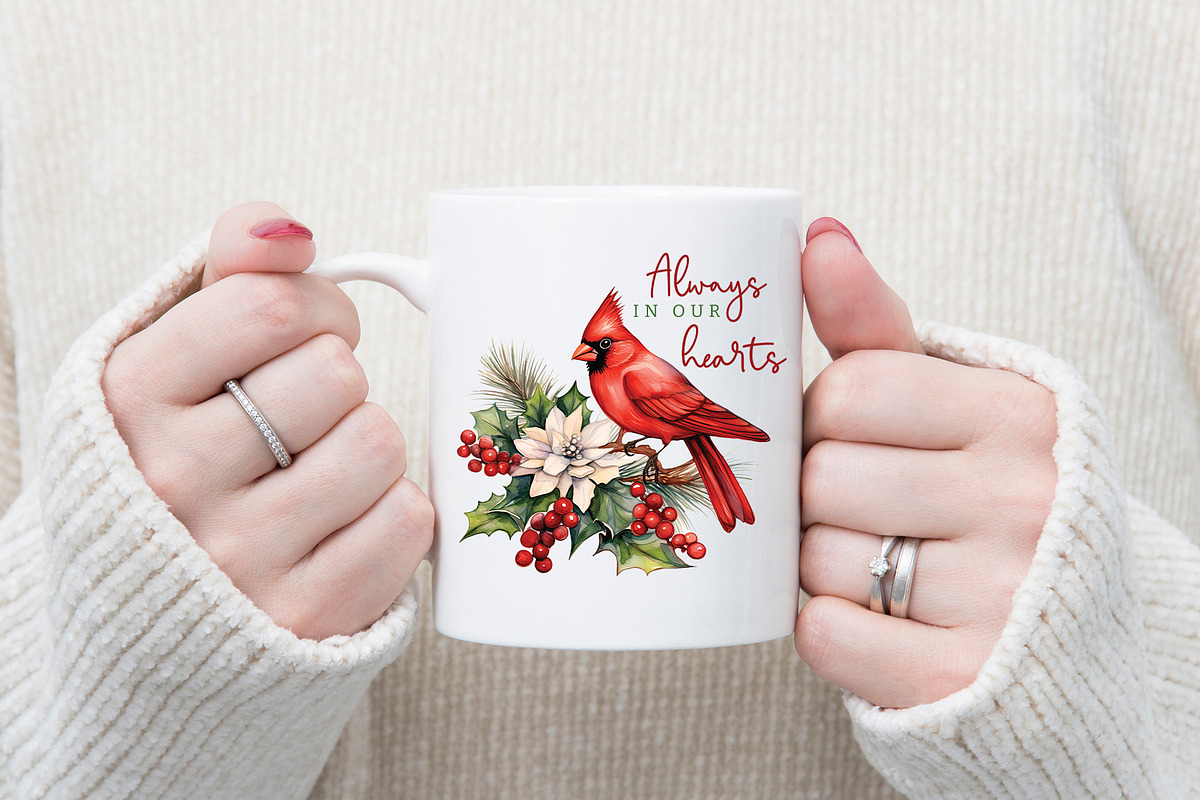 Cardinal Christmas PNG Bundle, a Graphic by CraftlabSVG (Photo 11 of 15)