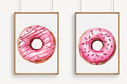 Watercolor Donut Clipart, an Illustration by Libby Wishes (Thumbnail 6 of 7)