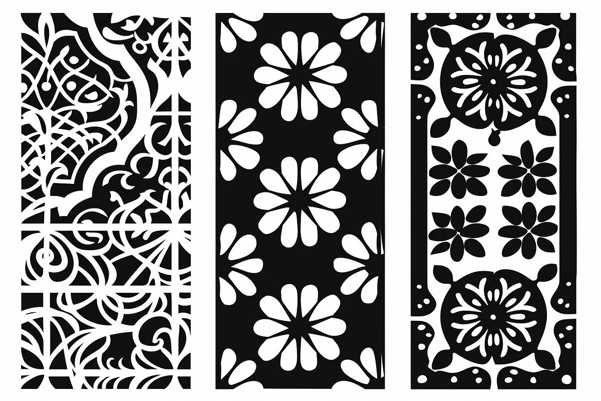 Elegant Floral Laser Cut Panel Bundl, an Object Graphic by BIPLOB EXPERT (Photo 2 of 7)