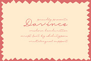 Davince, a Handwritten Font by Alexander Tiunov (Thumbnail 1 of 7)