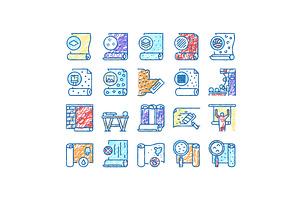 Wallpaper Interior set Icons hand, an Object Illustration by pikepicture